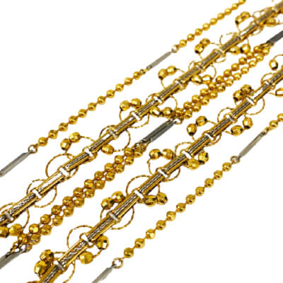金（ゴールド）の高価 - 3連 ネックレス