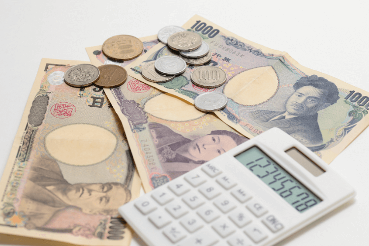 日本円と電卓